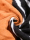 Шарф черно-оранжевый с принтом | 5242559 | фото 4