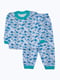 Пижама голубая в принт | 5266156
