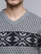 Пуловер серый с орнаментом | 5245996 | фото 3