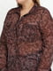 Блуза коричневая с принтом | 5280346 | фото 3