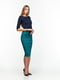 Сукня синьо-зелена в гусячу лапку | 5289764 | фото 2
