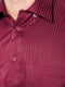 Рубашка вишневого цвета в полоску | 5287798 | фото 4
