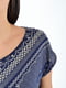 Блуза синяя с орнаментом | 5298923 | фото 4