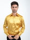 Сорочка золотистого кольору в принт | 5299264