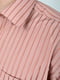 Рубашка кирпичного цвета в полоску | 5299355 | фото 4