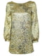 Блуза золотистого цвета с разводами | 5304456