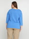 Блуза голубая с цветочным принтом | 5308540 | фото 2