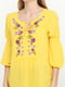 Блуза желтая с вышивкой | 5308554 | фото 3