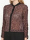 Блуза черно-коричневая в принт | 5308664 | фото 2