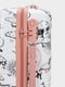 Чемодан бело-розовый с принтом | 5320103 | фото 2