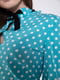Блуза ментолового цвета в горошек | 5349017 | фото 5