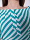 Блуза бело-зеленая в полоску | 5349022 | фото 5
