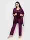 Комплект пижамный: майка, брюки и халат | 5363873