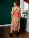 Сукня гірчичного кольору з принтом | 5364539 | фото 4