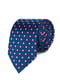 Краватка синя з квітковим орнаментом | 5366159