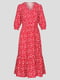 Сукня червона з квітковим принтом | 5368717 | фото 5