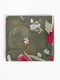 Шарф кольору хакі з квітковим принтом | 5369025 | фото 2