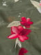 Шарф цвета хаки с цветочным принтом | 5369025 | фото 3