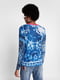 Пуловер синій в принт | 5369055 | фото 4