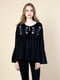 Блуза чорна з квітковою вишивкою | 5376473 | фото 4