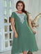 Платье зеленое в узор | 5383899 | фото 2