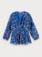 Блуза синяя с принтом | 5384906 | фото 5