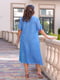 Платье голубое с принтом | 5394942 | фото 3