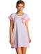 Рубашка домашняя персикового цвета с принтом | 5396136