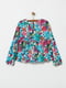 Блуза разноцветная в цветочный принт | 5384410 | фото 2