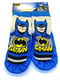 Шкарпетки-тапочки синьо-жовті з принтом | 5401430