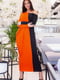 Сукня помаранчево-чорна | 5379677