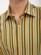 Рубашка желто-голубая в полоску | 5416040 | фото 4