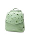 Рюкзак зеленый с декором | 5386050