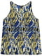 Блуза для беременных сине-желтая с принтом | 5355151