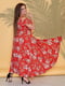 Сукня червона в квітковий принт | 5423530 | фото 3