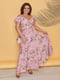 Сукня пудрового кольору в квітковий принт | 5423533