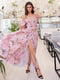 Сукня фрезового кольору в квітковий принт | 5423561 | фото 3