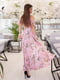 Сукня фрезового кольору в квітковий принт | 5423561 | фото 4