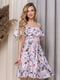 Платье пудрового цвета в цветочный принт | 5423625