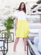 Сукня біло-жовта | 5379601