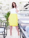 Платье бело-желтое | 5379601 | фото 2