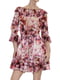 Платье цвета вишни с принтом | 5431140