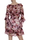 Сукня кольору вишні з принтом | 5431140 | фото 3