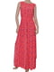 Сукня коралового кольору з принтом | 5431150
