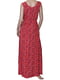 Платье кораллового цвета с принтом | 5431150 | фото 2