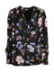 Блуза чорна в квітковий принт | 5432690 | фото 2