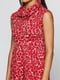 Платье А-силуэта красное с принтом | 5433934 | фото 3