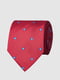 Краватка червона в принт | 5444496
