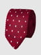 Краватка червона в принт | 5444499