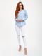 Блуза бело-голубая в полоску | 5445453 | фото 2
